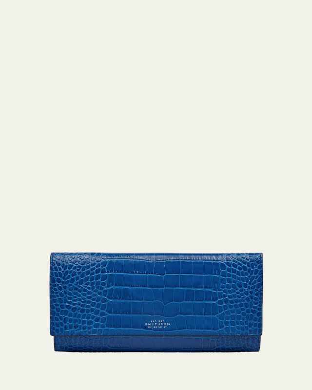 Marshall Travel Wallet in Mara Croc-Embossed Leather